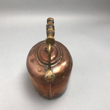 Load image into Gallery viewer, Vintage Copper Kettle with Brass &amp; Wood Handle (7")
