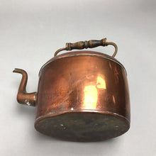 Load image into Gallery viewer, Vintage Copper Kettle with Brass &amp; Wood Handle (7")
