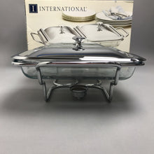 Load image into Gallery viewer, NIB International Silver Company Modernist Double Food Warmer (18x11 1/2)
