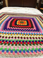 Load image into Gallery viewer, Hand Crochet Afghan Cover "Skittles" (48x48)
