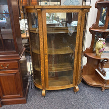 Load image into Gallery viewer, Curved Oak Curio Cabinet (60x40x14)
