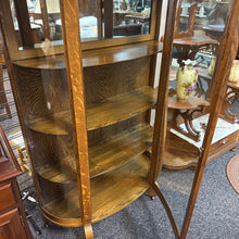 Load image into Gallery viewer, Curved Oak Curio Cabinet (60x40x14)
