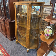 Load image into Gallery viewer, Curved Oak Curio Cabinet (60x40x14)
