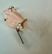 Load image into Gallery viewer, Jacqueline Kent Fairy Godmother Hand with Wand Pearl Detail Brooch Pin (3")

