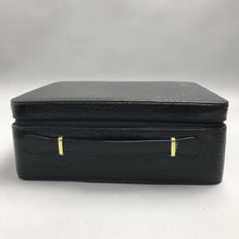Load image into Gallery viewer, Estee Lauder Black Faux Alligator Makeup Cosmetic Train Case (10x12x4)
