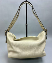 Load image into Gallery viewer, Vintage Coach Ivory Pebbled Leather East West Shoulder Bag Purse (8x12x4")
