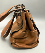 Load image into Gallery viewer, Tignanello Brown Pebbled Leather Shoulder Bag Purse (9x13x5")
