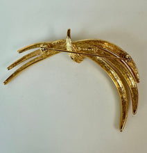 Load image into Gallery viewer, Vintage Monet Goldtone Modernist Swag Brooch Pin (3")
