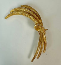 Load image into Gallery viewer, Vintage Monet Goldtone Modernist Swag Brooch Pin (3")
