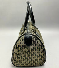 Load image into Gallery viewer, Vintage Designer Logo Canvas Leather Trim Handbag Purse (7x9x6")
