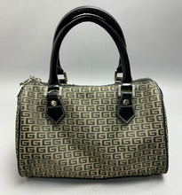 Load image into Gallery viewer, Vintage Designer Logo Canvas Leather Trim Handbag Purse (7x9x6")

