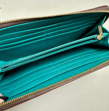 Load image into Gallery viewer, Fossil Continental Red Leather Zip Around Long Clutch Wallet (4x8x1")

