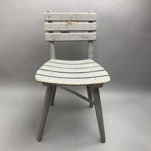 Load image into Gallery viewer, Antique Gray Painted Childs Wooden Chair (21x11x12)

