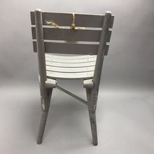 Load image into Gallery viewer, Antique Gray Painted Childs Wooden Chair (21x11x12)
