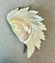 Load image into Gallery viewer, Vintage Carved Mother of Pearl Swirl Brooch Pin (2.5")
