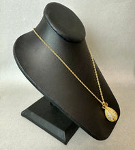 Load image into Gallery viewer, Vintage Joan Rivers Faberge-Inspired Crystal Egg Pendant on 28" Chain
