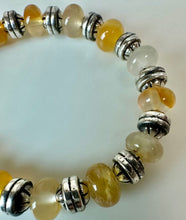 Load image into Gallery viewer, Brighton Agate Beaded Flower Charm Toggle Bracelet (7.5")
