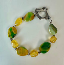 Load image into Gallery viewer, Silpada Dyed Agate Quartz Sterling Beaded Toggle Bracelet (8")
