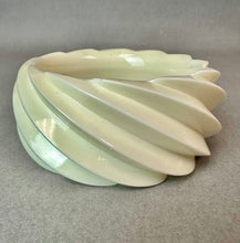 Load image into Gallery viewer, Vintage Huge Molded Ivory Lucite Swirl 1.75" Thick Bangle Bracelet (8" Inside Circumference)
