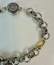 Load image into Gallery viewer, Chico's Two-Tone Heart Charm Bracelet (8")
