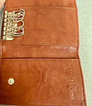 Load image into Gallery viewer, Simply Noelle Black/Brown Vegan Leather ID Card Key Holder Trifold Wallet (3.25x5")
