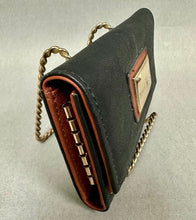 Load image into Gallery viewer, Simply Noelle Black/Brown Vegan Leather ID Card Key Holder Trifold Wallet (3.25x5")
