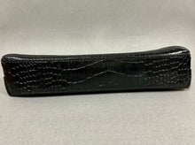 Load image into Gallery viewer, Nine &amp; Co Nine West Black Faux Crocodile Clutch Purse (6x10x2")
