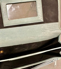 Load image into Gallery viewer, Stone Mountain Baby Blue Faux Embossed Leather Organizer Clutch Purse (5x8")
