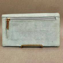 Load image into Gallery viewer, Stone Mountain Baby Blue Faux Embossed Leather Organizer Clutch Purse (5x8")
