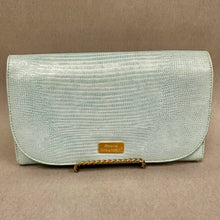 Load image into Gallery viewer, Stone Mountain Baby Blue Faux Embossed Leather Organizer Clutch Purse (5x8")
