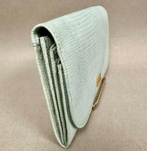 Load image into Gallery viewer, Stone Mountain Baby Blue Faux Embossed Leather Organizer Clutch Purse (5x8")
