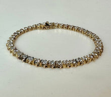 Load image into Gallery viewer, Ross Simons Gold Plated Sterling CZ Tennis Bracelet (7")
