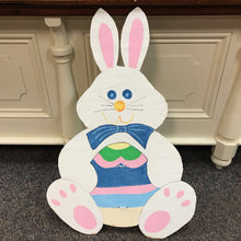 Load image into Gallery viewer, Large Wooden Handmade Painted Easter Bunny (39")
