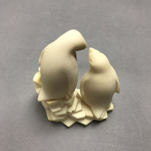 Load image into Gallery viewer, 2 Loving Penguins on Iceberg Sculpture Cultured Coral Hawaii Handcrafted (5x4)
