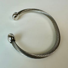 Load image into Gallery viewer, Q-Ray Stainless Steel Flexible Coil Cuff Bracelet
