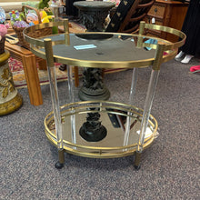 Load image into Gallery viewer, Glass / Metal / Acrylic Oval Drink Cart (32x32x20)
