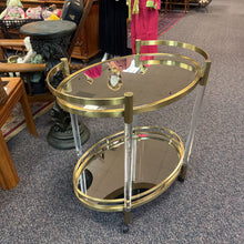 Load image into Gallery viewer, Glass / Metal / Acrylic Oval Drink Cart (32x32x20)
