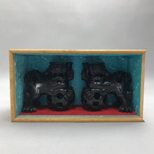 Load image into Gallery viewer, Two Chinese Wooden Foo Dog Statues With Wood Box (4x5)
