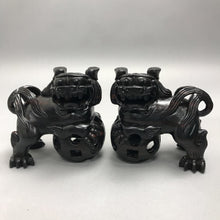 Load image into Gallery viewer, Two Chinese Wooden Foo Dog Statues With Wood Box (4x5)
