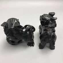 Load image into Gallery viewer, Two Chinese Wooden Foo Dog Statues With Wood Box (4x5)
