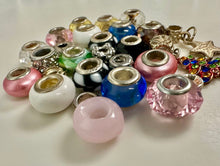 Load image into Gallery viewer, Sterling &amp; Silvertone Pandora-Style Slide Charm Assortment
