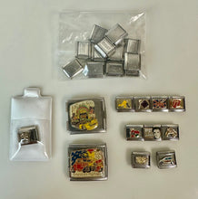 Load image into Gallery viewer, Lot of Italian Stainless Steel Customizable Bracelet Making Charms
