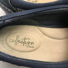Load image into Gallery viewer, Collection By Clarks Blue Leather Slip On Comfort Shoes Size 7
