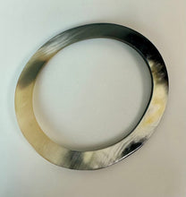 Load image into Gallery viewer, Vintage Carved Horn Bangle Bracelet (8" Circumference)
