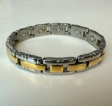 Load image into Gallery viewer, Stainless Steel Gold Plated Watchband Link Bracelet (7")
