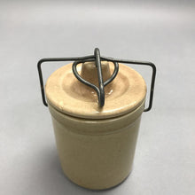 Load image into Gallery viewer, 1985 Vtg Win Schuler Restaurants Pottery Crock Stoneware Blue Advertising (4")
