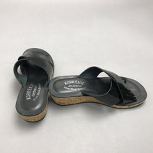 Load image into Gallery viewer, Kork-Ease Black Wedge Sandals Size 6
