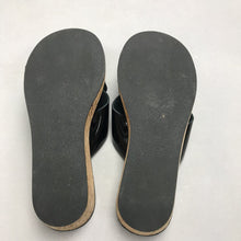 Load image into Gallery viewer, Kork-Ease Black Wedge Sandals Size 6

