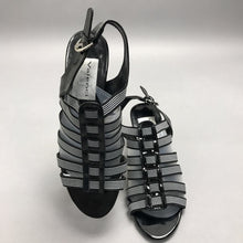 Load image into Gallery viewer, AJ Valenci Open Toe Striped Heels Size 7.5
