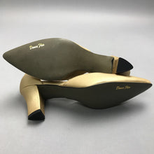 Load image into Gallery viewer, NEW Easy Streets Alive 5 Gold Satin Heels Size 7
